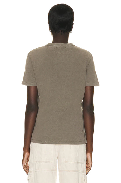 Olive-green slim fit T-shirt