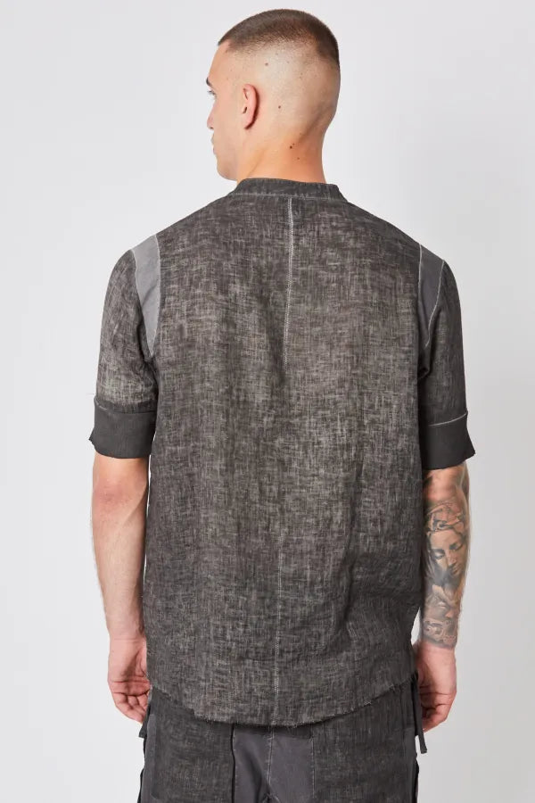 Black Oil Linen T-shirt