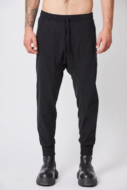 Black Drop Crotch Trousers