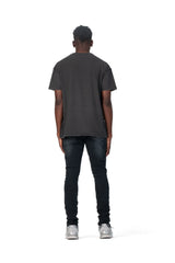 Low rise skinny jeans - washed black