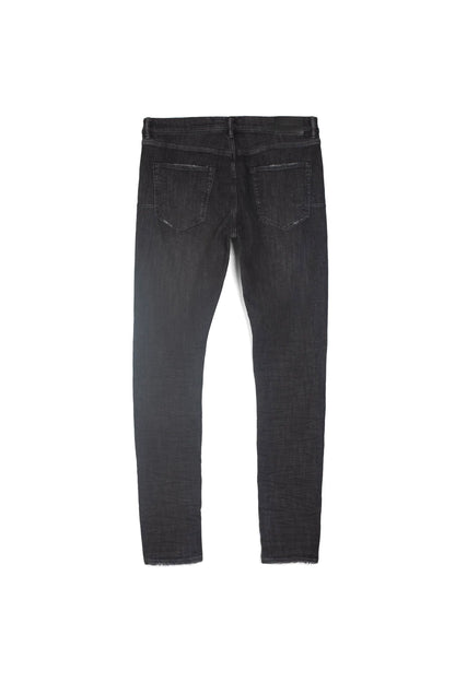 Low Rise Skinny Jean Black Overspray