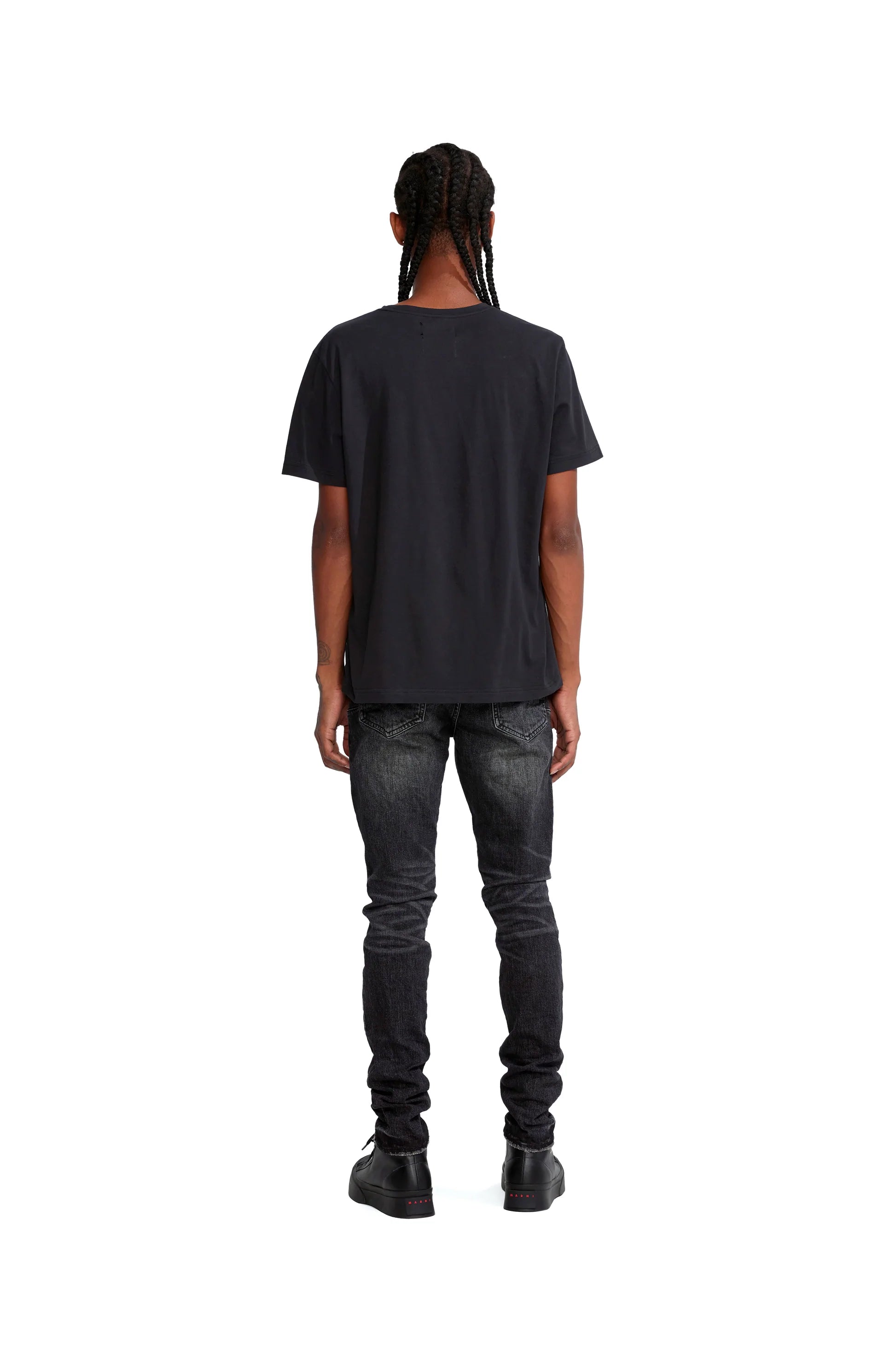 Low Rise Skinny Jean Washed Aged Black