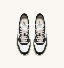 MEDALIST LOW - BLACK / WHITE LEATHER