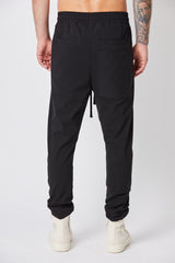 Black regular crotch trousers