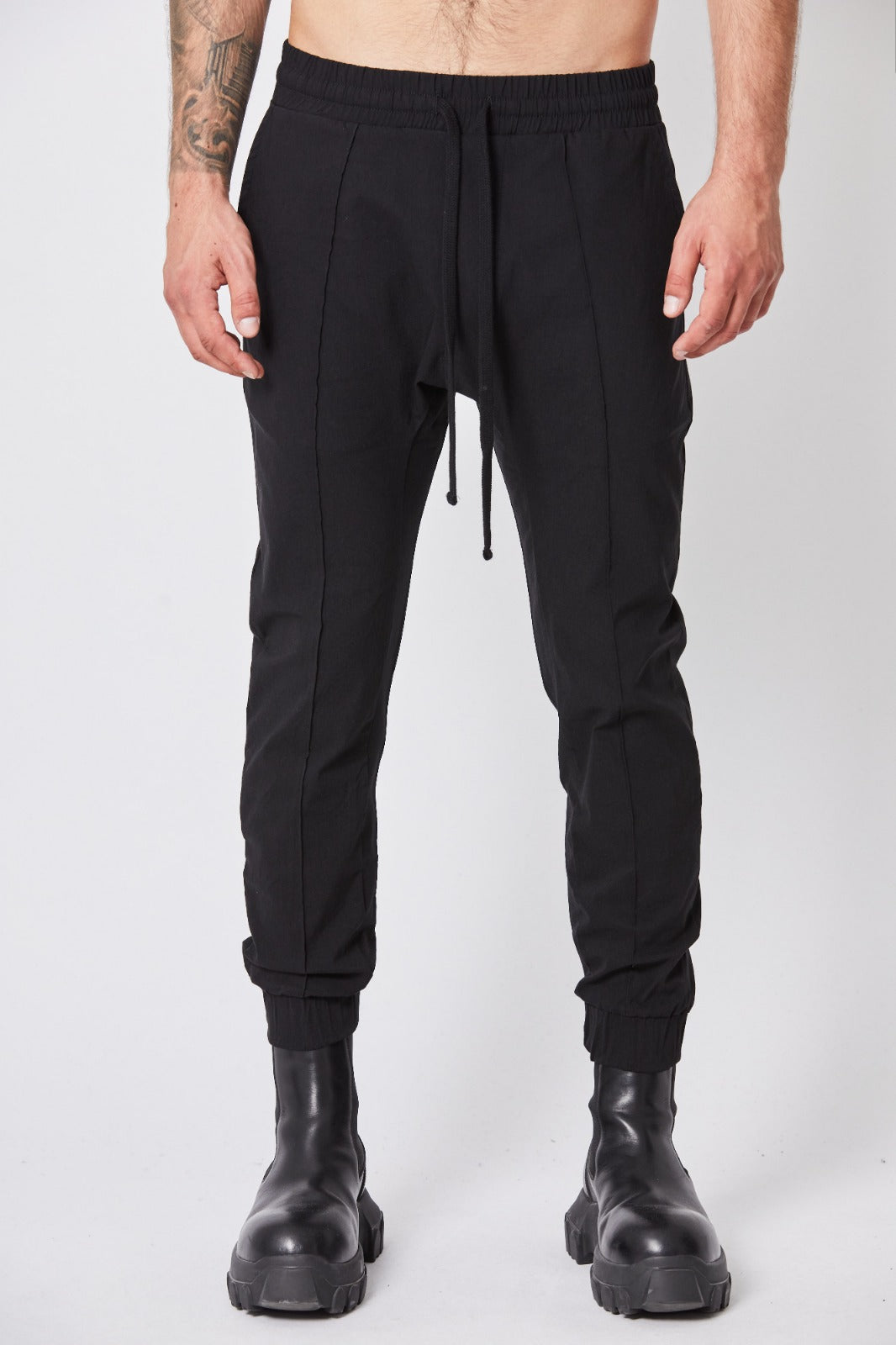 Black Regular Crotch Trousers