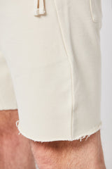 Ivory cotton drop crotch shorts