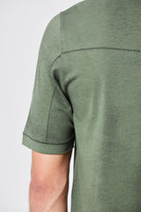 Green cotton jersey T-shirt