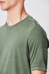Green cotton jersey T-shirt
