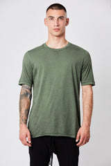 Green cotton jersey T-shirt