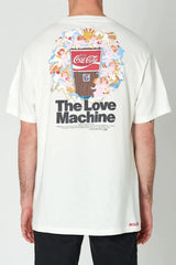 Vintage white Coca Cola love machine tee