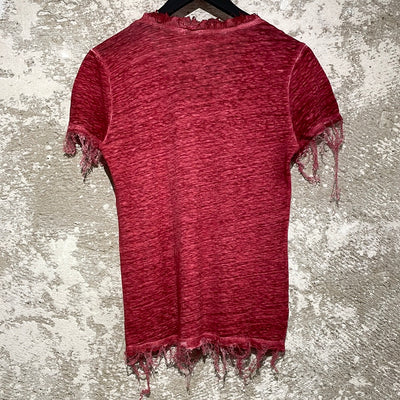 V Neck T Vege-Red