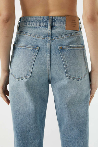 Edie Straight Jeans Teardrop Blue