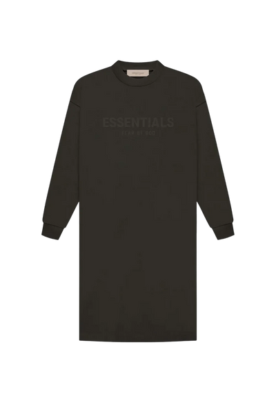 Ls Tee Dress Off Black