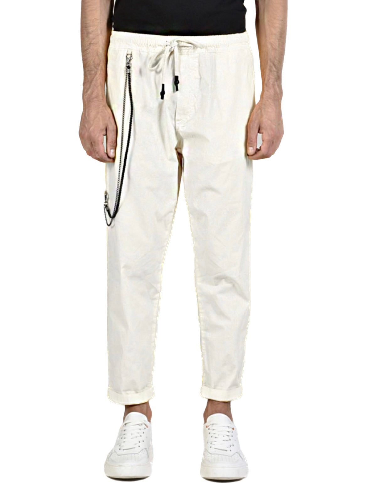 White summer cargo pant