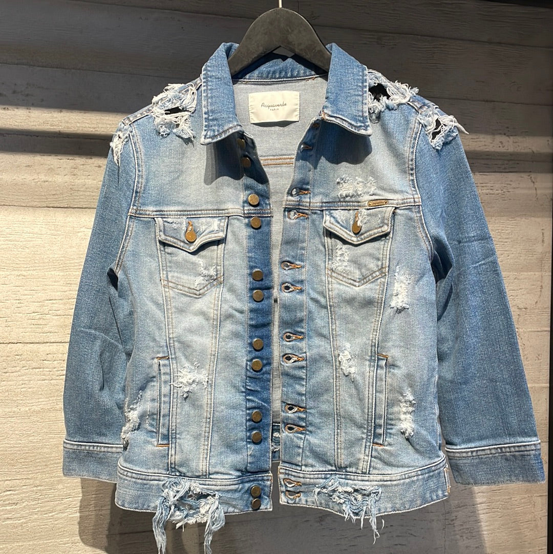 Light used crack denim jacket