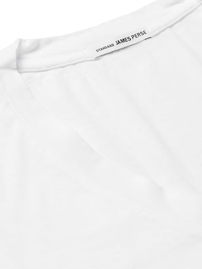 Short Sleeve V Neck White