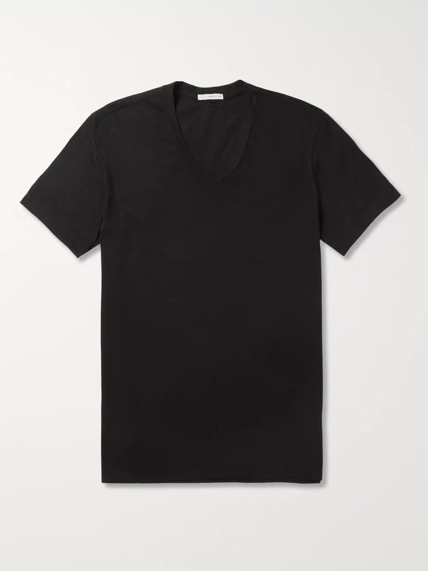 Short Sleeve V Neck Black