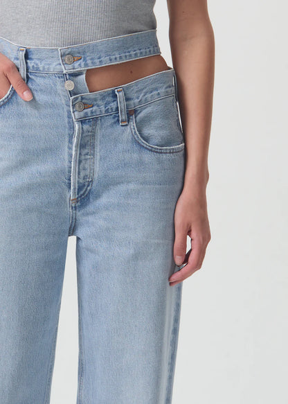 high rise wide leg jeans - sideline