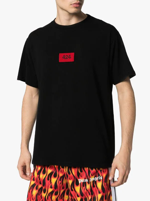 Logo print T-shirt - black