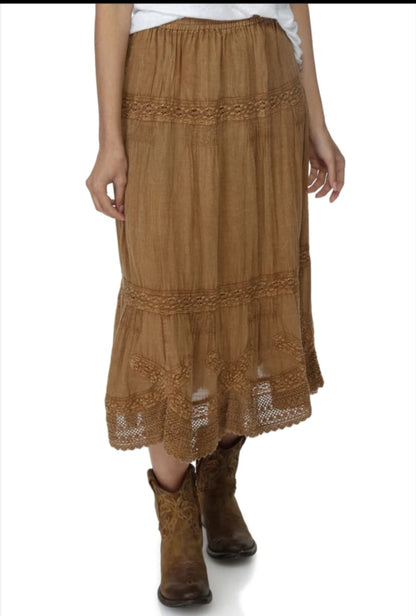 Brown long skirt