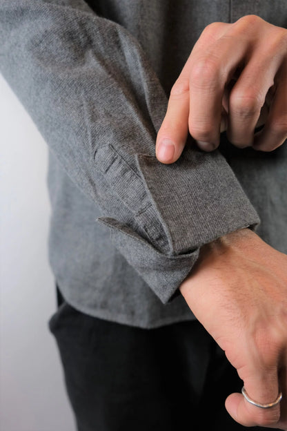 Grey Linen Long Shirt