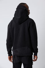 Double hooded black sweatshirt
