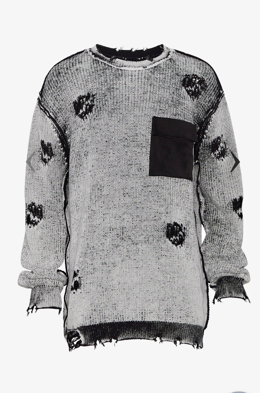 Black W/dye effect Devin sweater