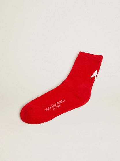 Red Version With White Golden Goose Star Socks