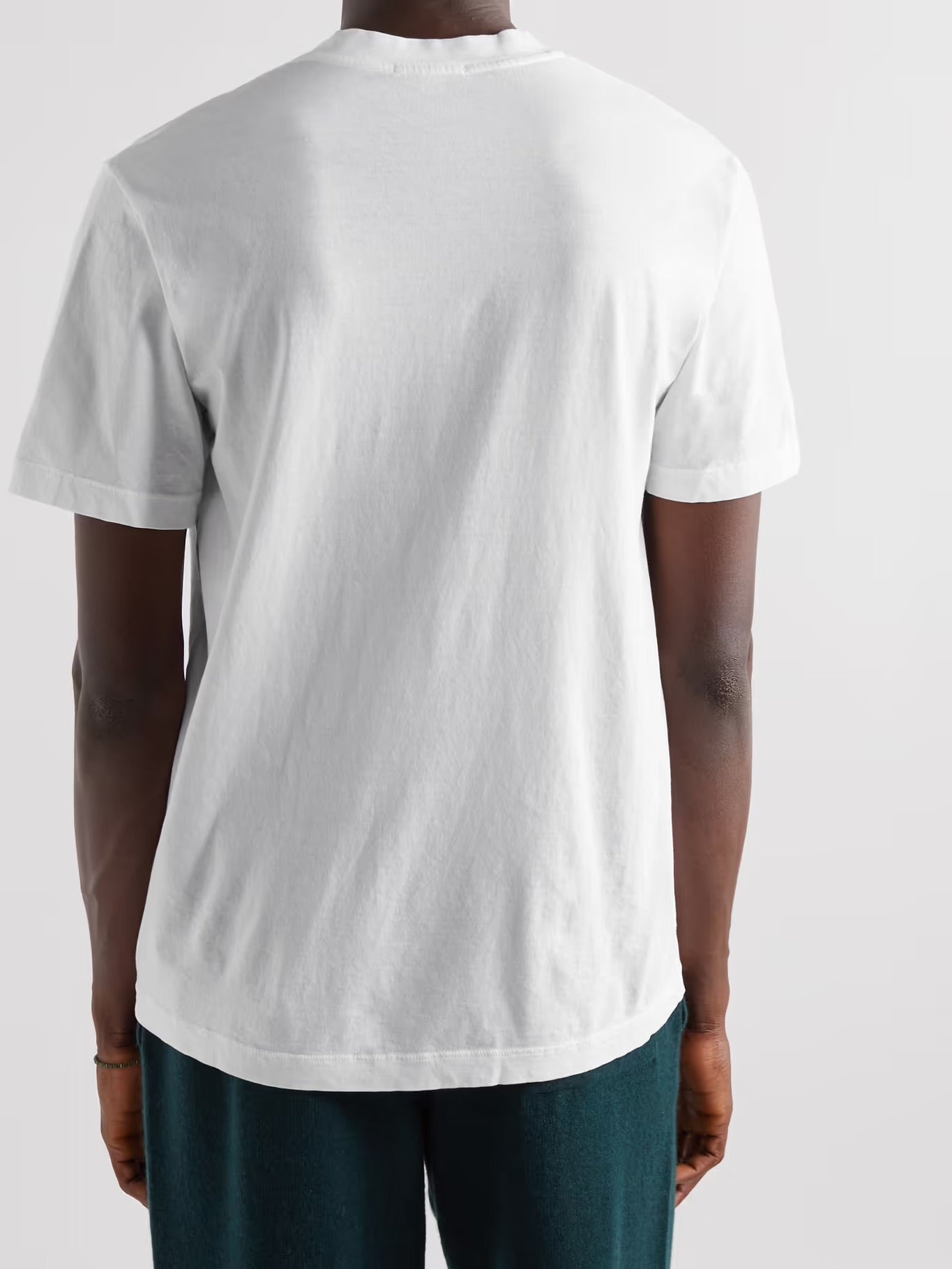 Short Sleeve V Neck White