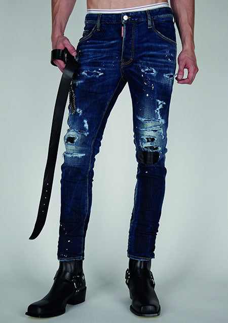 Destroyed Stud a Pocket Skater’ Jeans