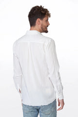 Gauze shirt white