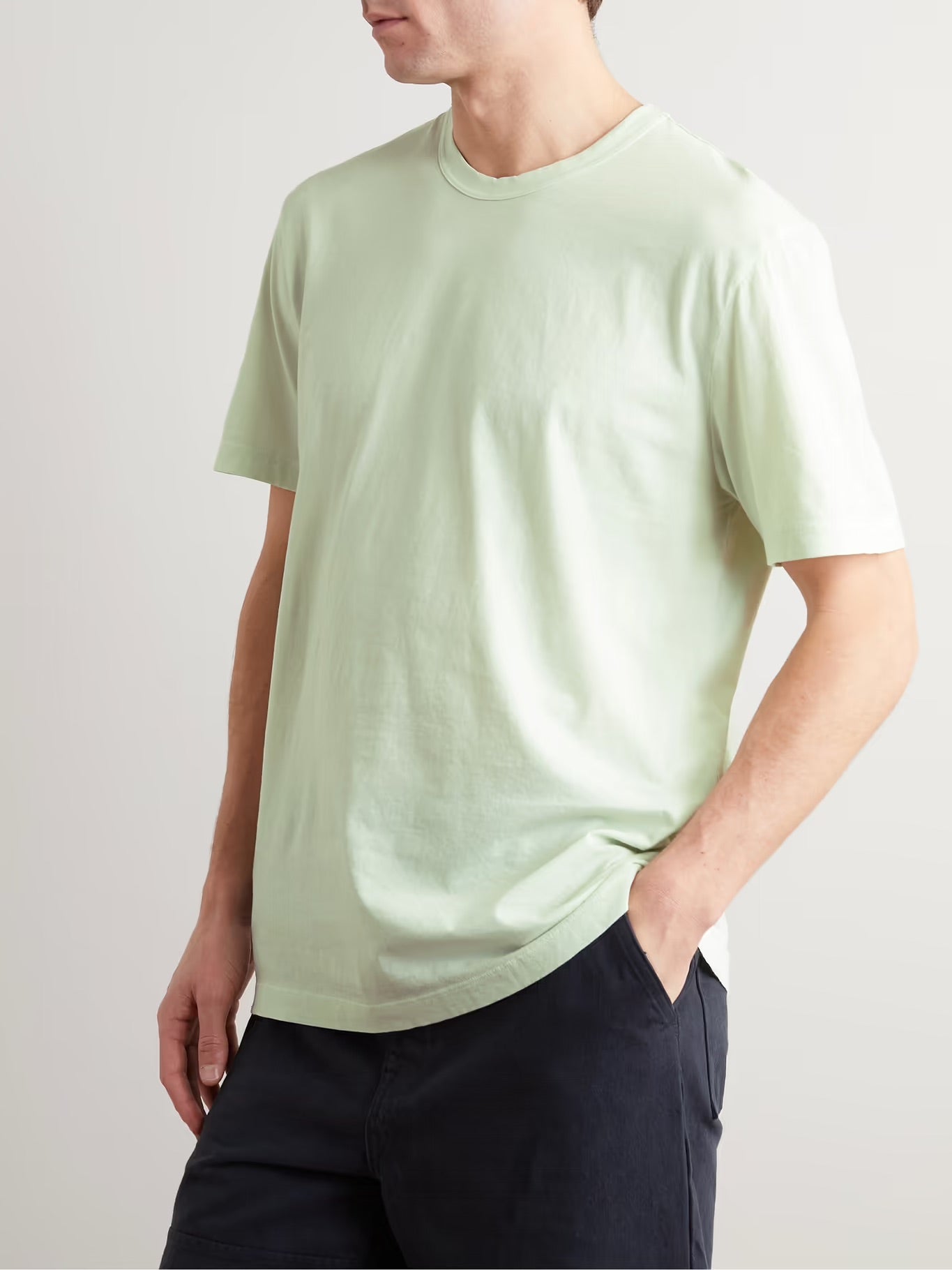 Cotton Jersey Light Green T-shirt