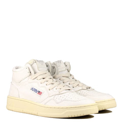 MID SNEAKERS - WHITE LEATHER