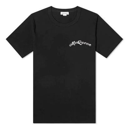 Chain stitch black logo tee