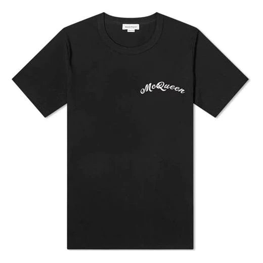 Chain stitch black logo tee