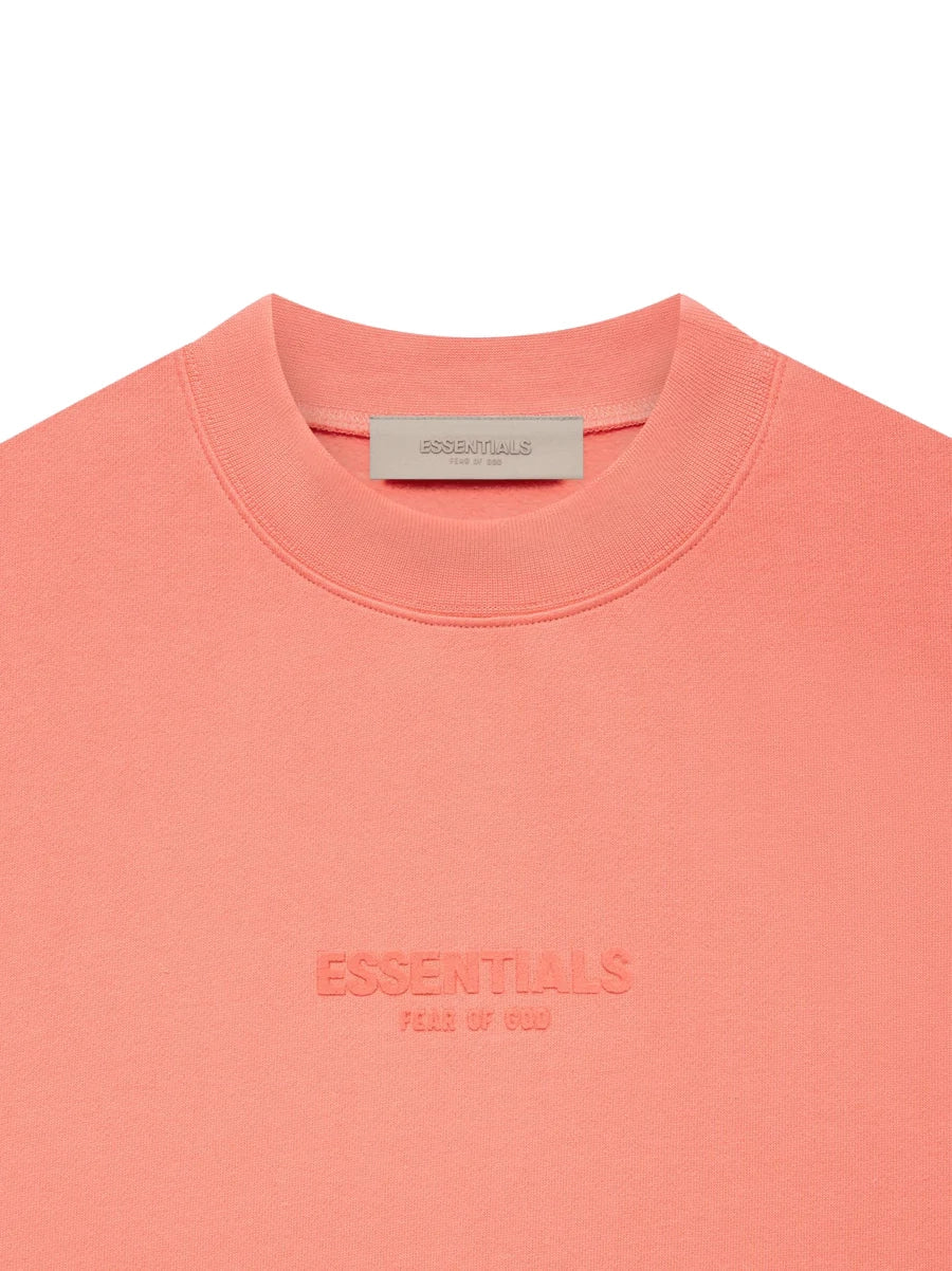 Relaxed crewneck coral