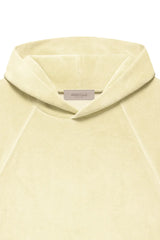 Velour hoodie canary