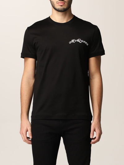 Chain Stitch Black Logo Tee