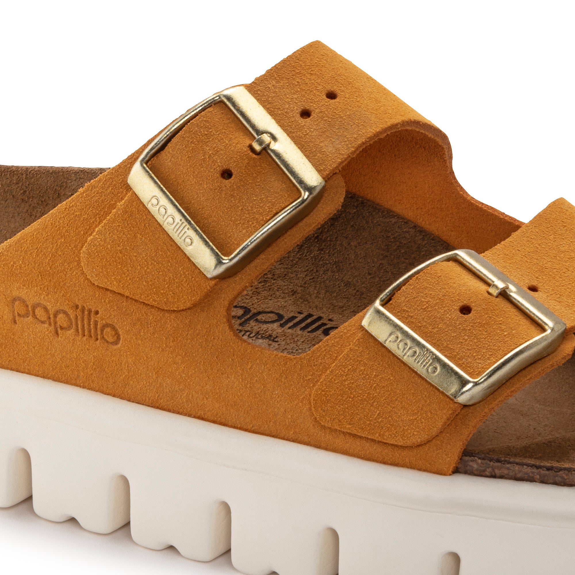 Papillio Arizona chunky suede sandals - apricot