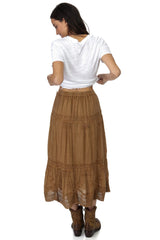Brown long skirt