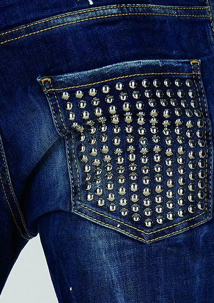 Destroyed Stud a Pocket Skater’ Jeans