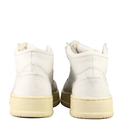 MID SNEAKERS - WHITE LEATHER