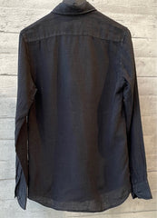 Black linen buttoned shirt