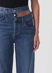 Broken waistband high rise jeans - Intrigue