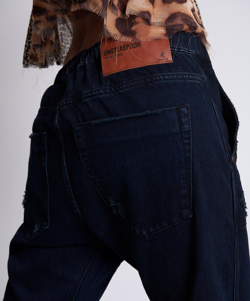 Fox black shabbies BF jeans