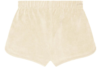 Velour beach short egg shell