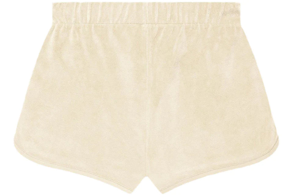 Velour beach short egg shell