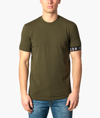 Green Icon Band  Round Neck T-Shirt
