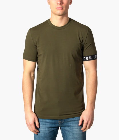 Green Icon Band  Round Neck T-shirt