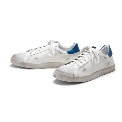 White And Blue 614 Sneakers